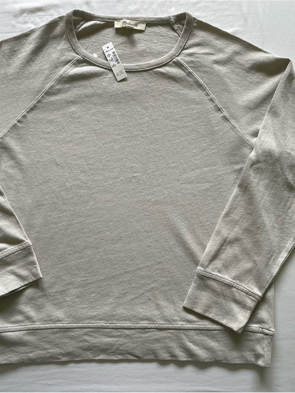 Madewell Neutral Beige Crewneck Sweatshirt